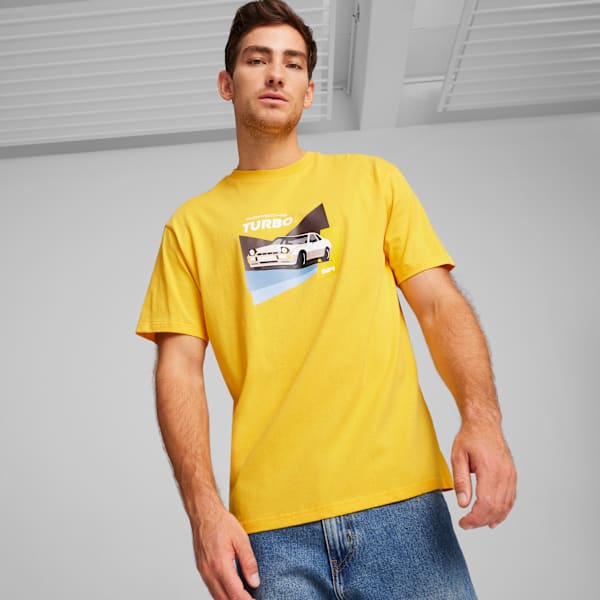 Мужская футболка с символикой автоспорта Porsche Legacy 924 Puma, желтый
Мужская футболка с символикой автоспорта Porsche Legacy 924 Puma, желтый