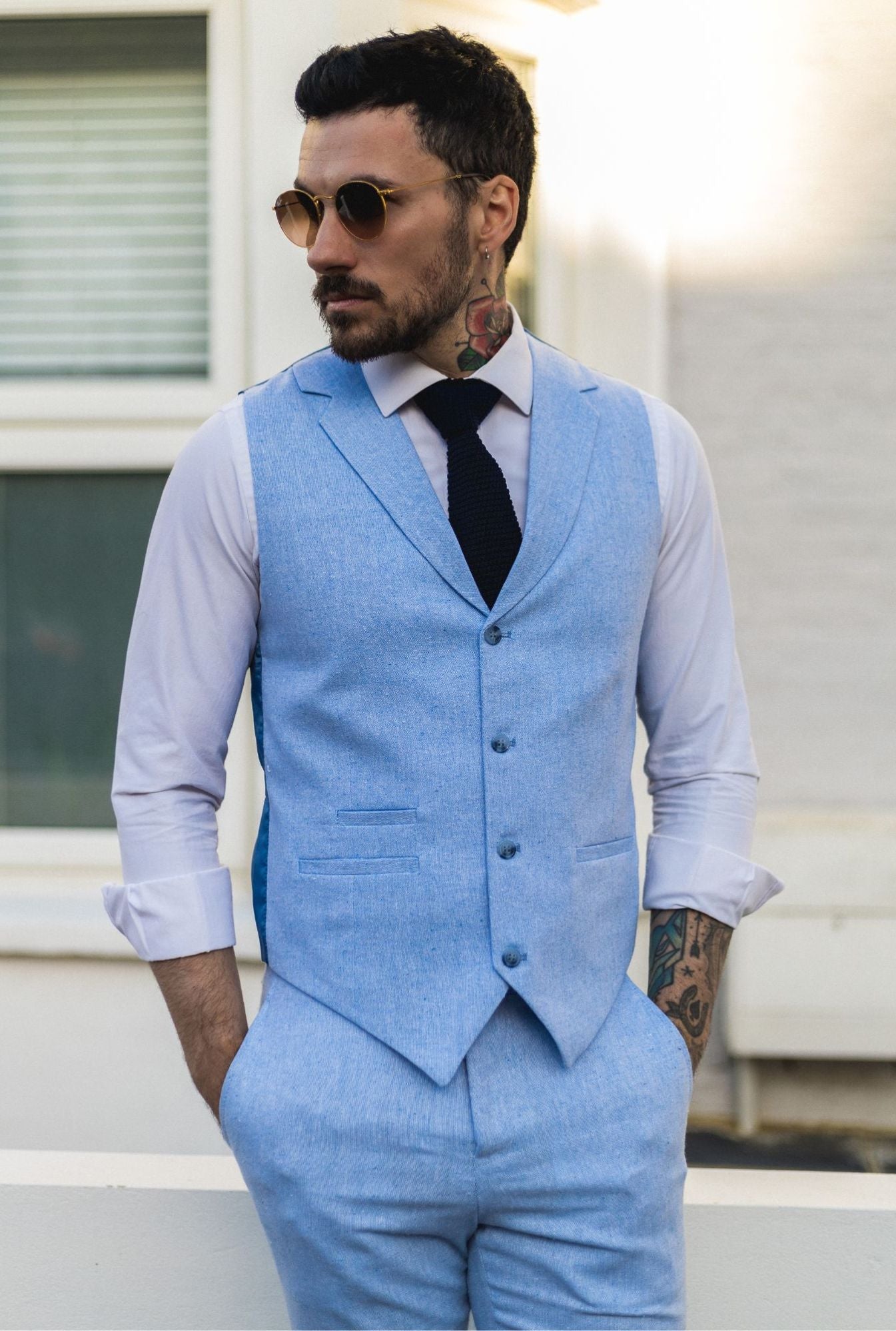 Летний костюм жилет брюки свадьба TruClothing, синий
Летний костюм жилет брюки свадьба TruClothing, синий