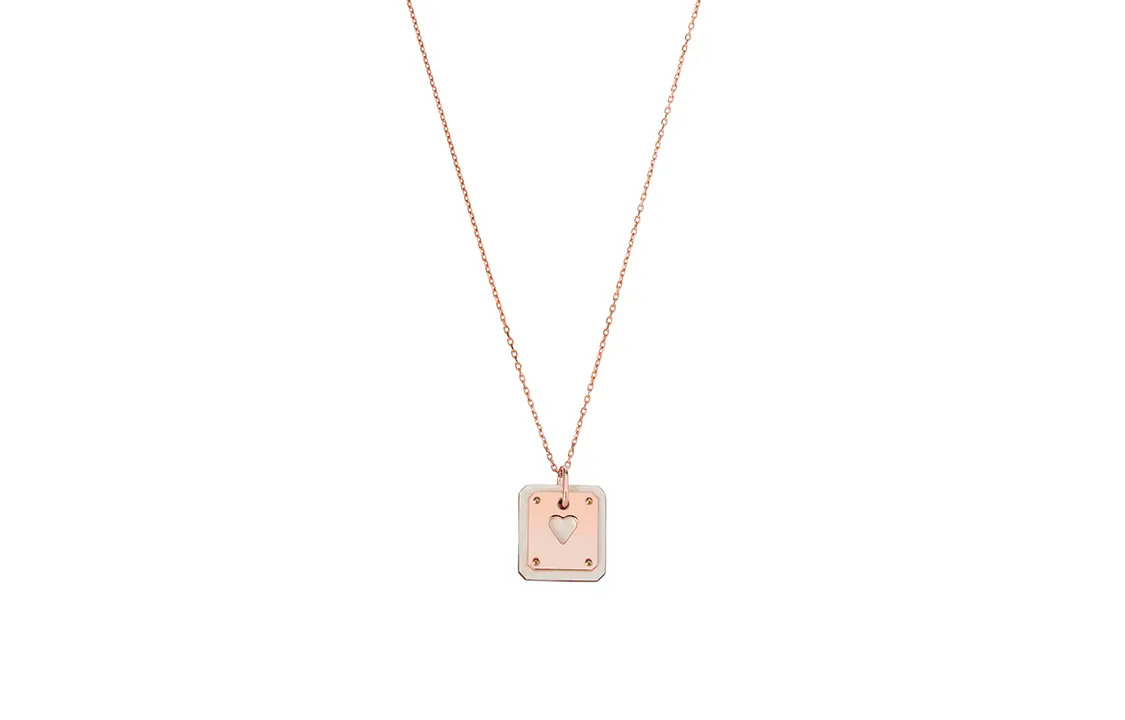 HERMES Металлическое ожерелье As De Coeur для женщин, серый белый
HERMES Металлическое ожерелье As De Coeur для женщин, серый белый