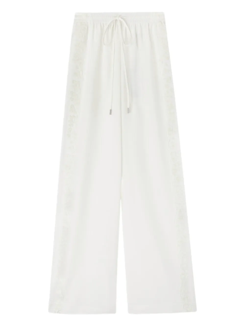 Брюки с вышитыми полосками по бокам Ermanno Scervino, белый
Брюки с вышитыми полосками по бокам Ermanno Scervino, белый