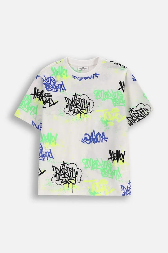 Детская хлопковая футболка Coccodrillo, бежевый 
Детская хлопковая футболка Coccodrillo, бежевый