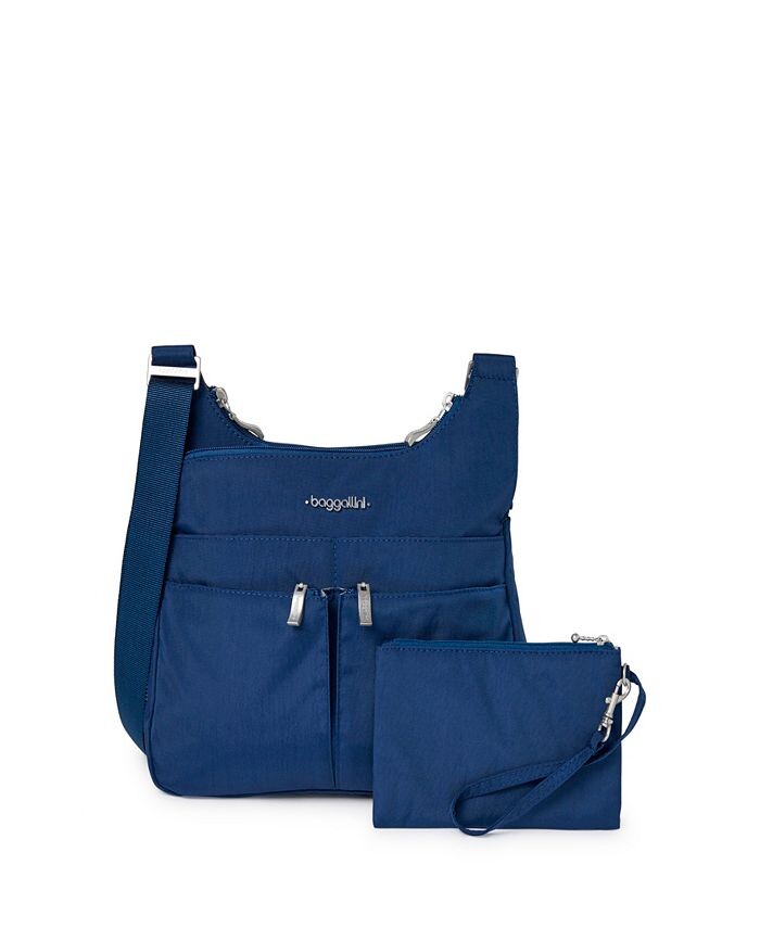 Перекрестная сумка через плечо с RFID Baggallini, синий
Перекрестная сумка через плечо с RFID Baggallini, синий