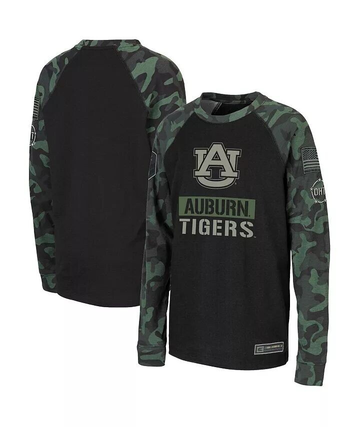 Черная камуфляжная футболка Big Boys Auburn Tigers OHT в стиле милитари с надписью реглан и длинными рукавами Colosseum
Черная камуфляжная футболка Big Boys Auburn Tigers OHT в стиле милитари с надписью реглан и длинными рукавами Colosseum