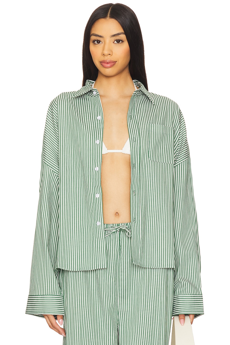 Обрезанная рубашка на пуговицах Weworewhat, fern multi
Обрезанная рубашка на пуговицах Weworewhat, fern multi