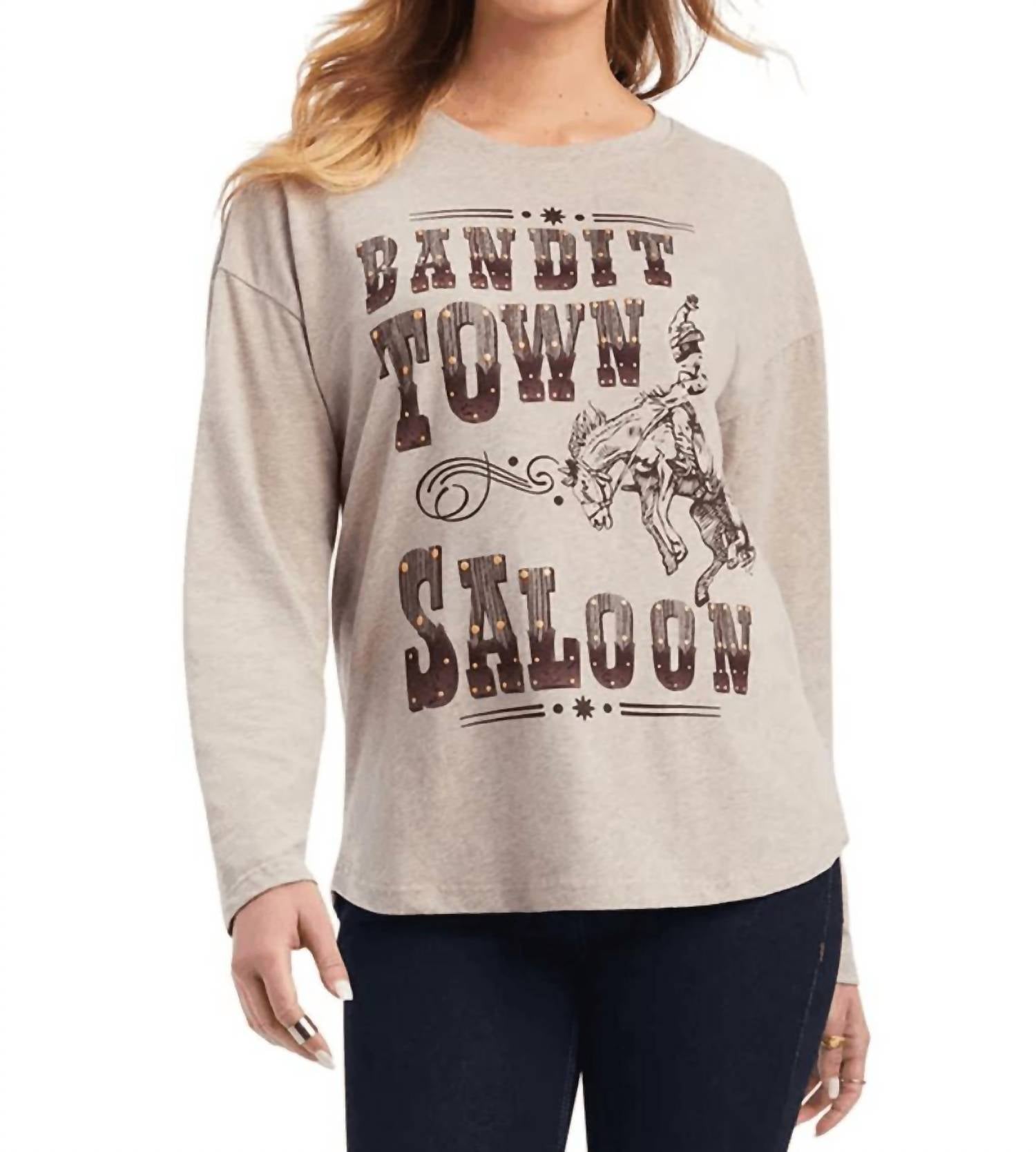 Салонный топ в овсяном цвете ARIAT, Oatmeal
Салонный топ в овсяном цвете ARIAT, Oatmeal