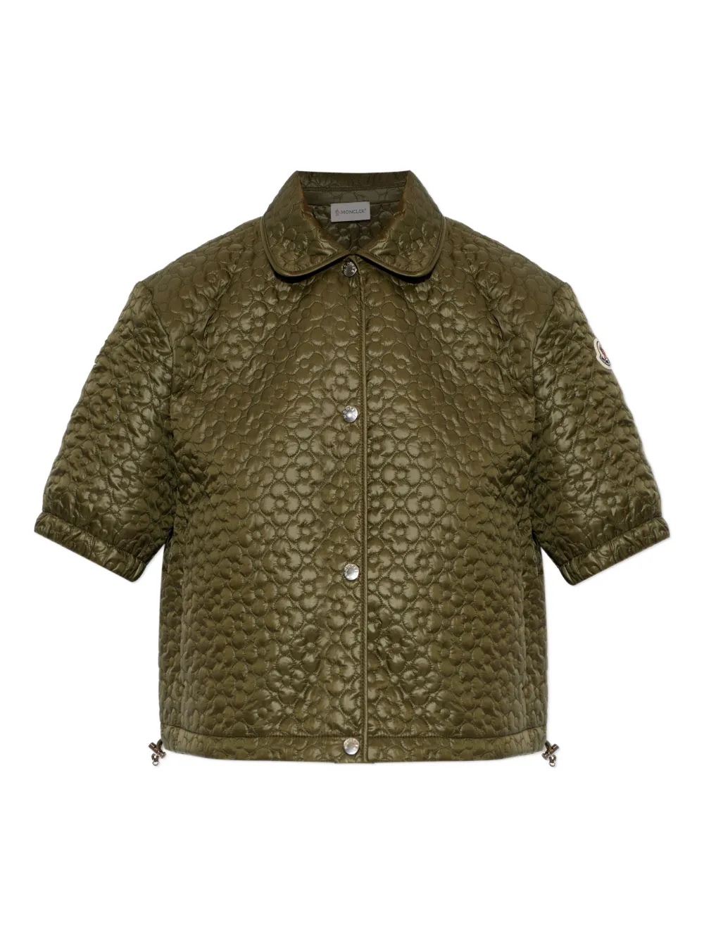 Стеганый топ с цветочным узором и короткими рукавами Moncler, зеленый
Стеганый топ с цветочным узором и короткими рукавами Moncler, зеленый