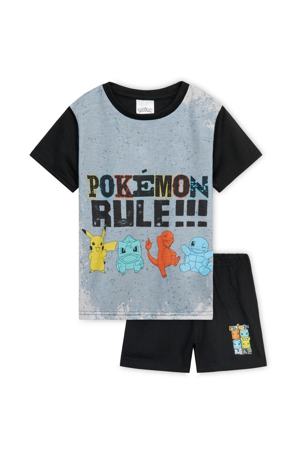 Пижамный комплект с короткими рукавами Pokemon, мультиколор
Пижамный комплект с короткими рукавами Pokemon, мультиколор