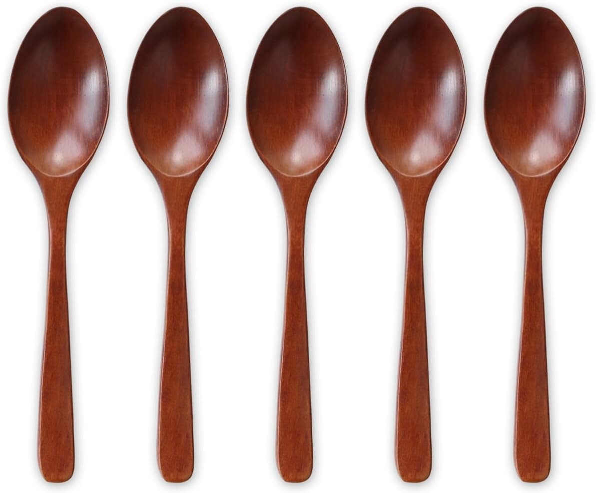J-kitchen Набор деревянных лакированных ложек для карри, 5 шт., 18,5 x 4 см, Braun
J-kitchen Набор деревянных лакированных ложек для карри, 5 шт., 18,5 x 4 см, Braun