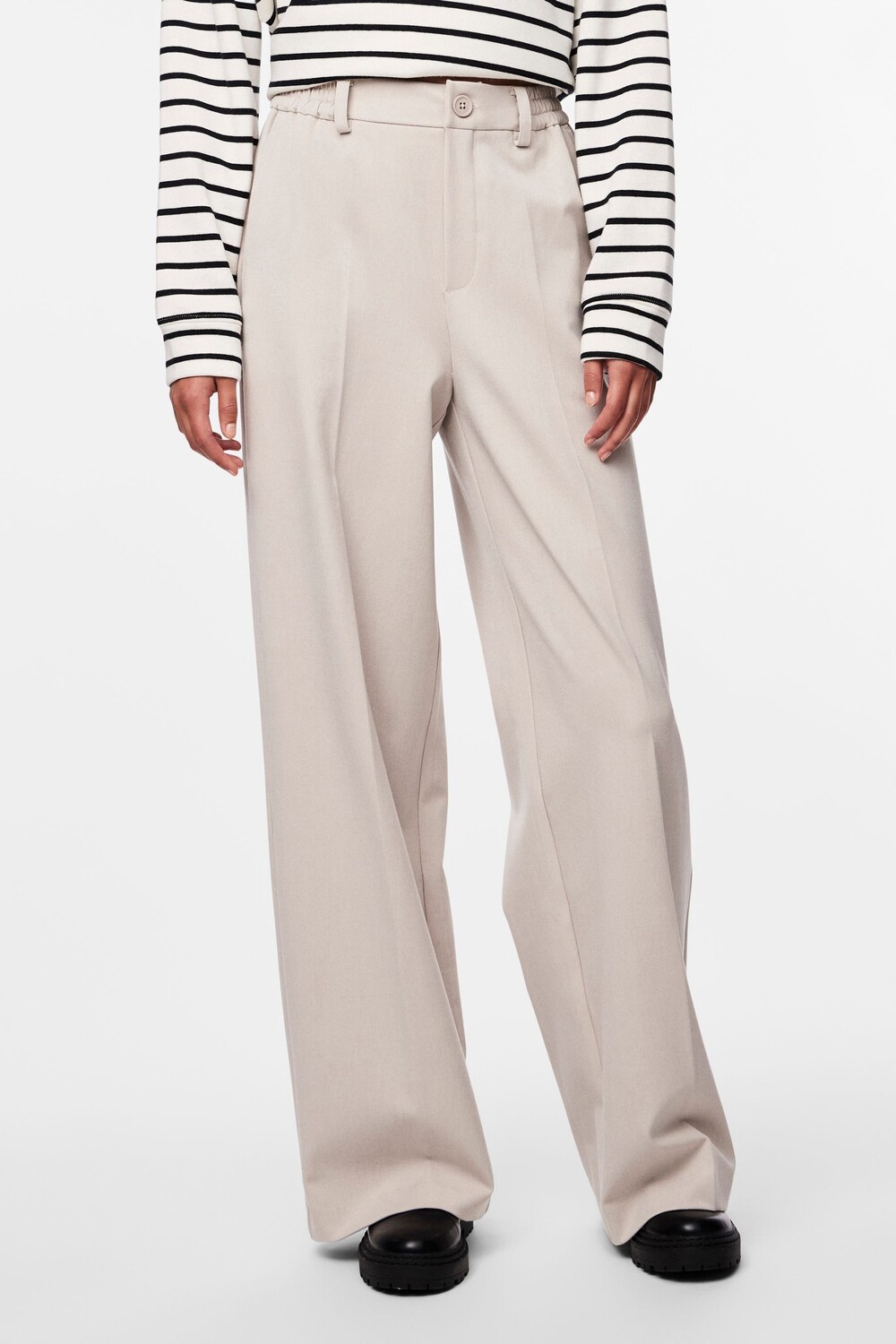 Брюки с высокой талией и широкими штанинами Pieces, бежевый
Брюки с высокой талией и широкими штанинами Pieces, бежевый