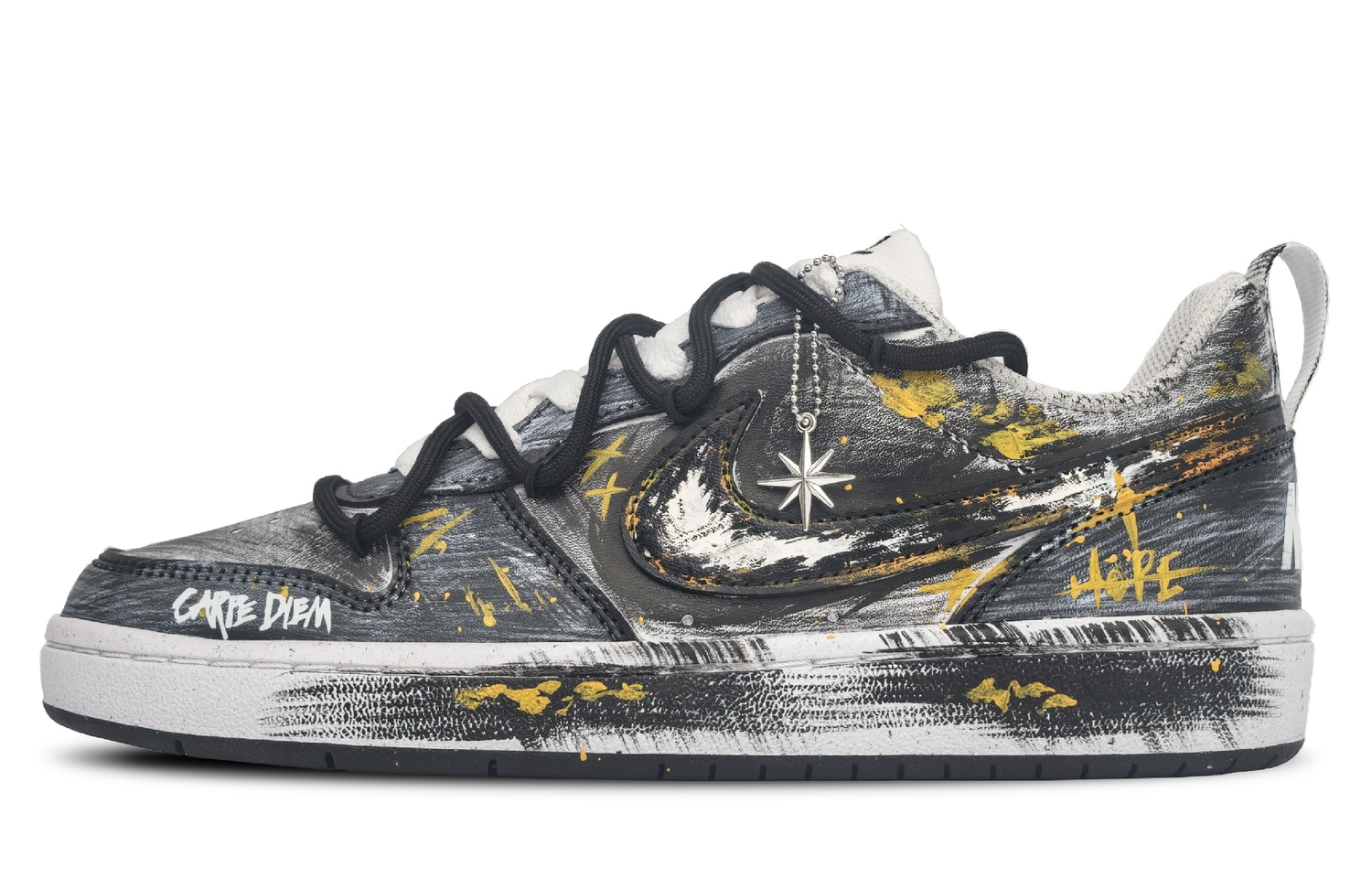 Nike Детские низкие скейтбордистские кроссовки Court Borough Starlight Sparkle, противоскользящие и износостойкие, черные, унисекс
Nike Детские низкие скейтбордистские кроссовки Court Borough Starlight Sparkle, противоскользящие и износостойкие, черные, унисекс