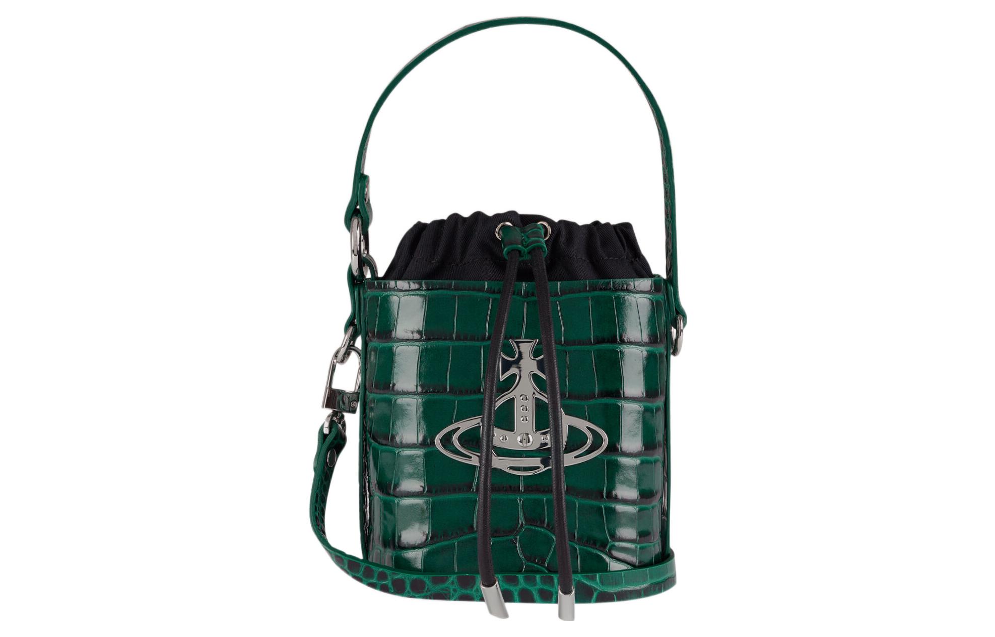 Сумка-ведро Vivienne Westwood из телячьей кожи, зеленая, через плечо, кроссбоди
Сумка-ведро Vivienne Westwood из телячьей кожи, зеленая, через плечо, кроссбоди