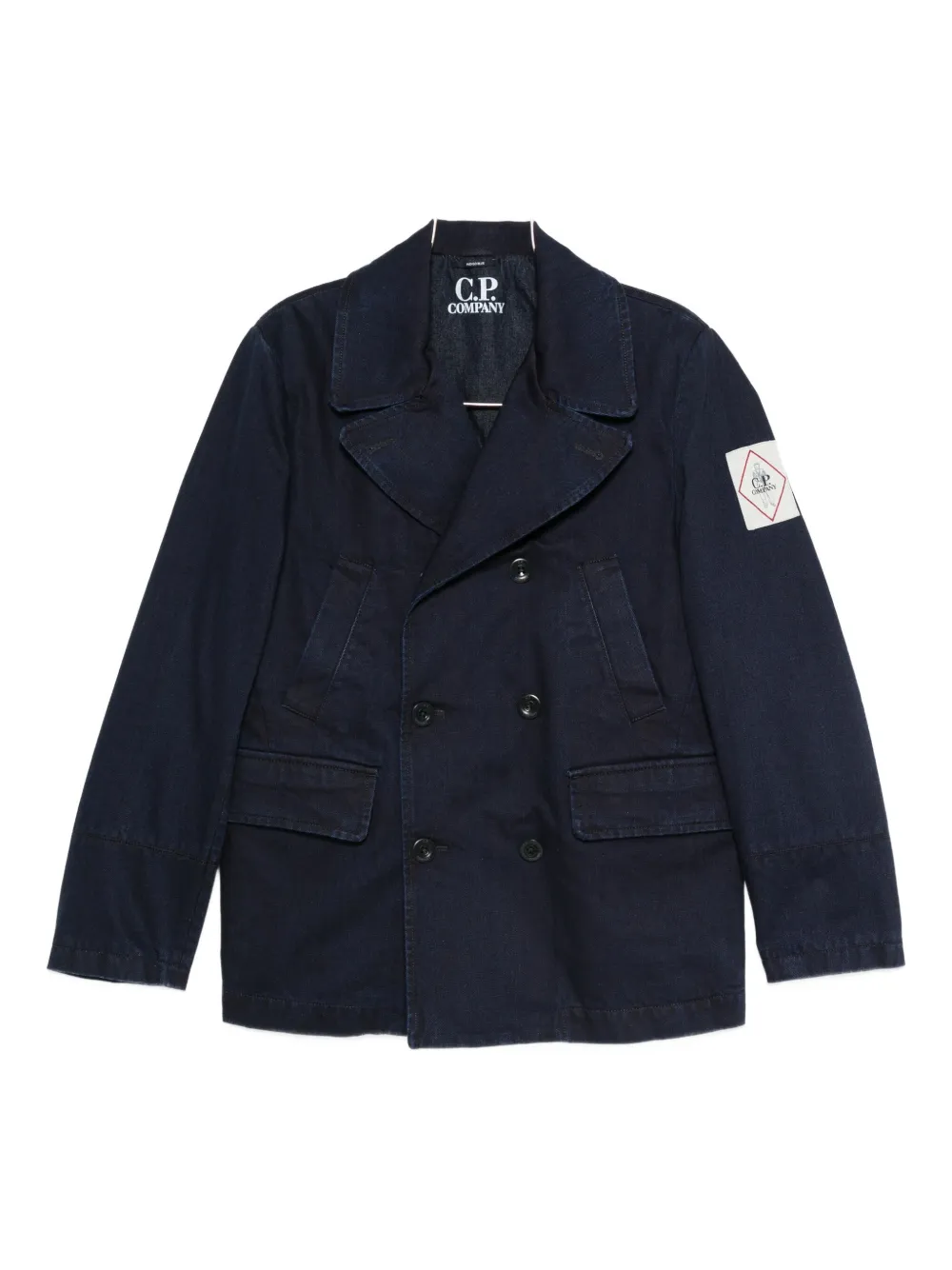 Двубортный джинсовый пиджак C.P. Company, синий
Двубортный джинсовый пиджак C.P. Company, синий