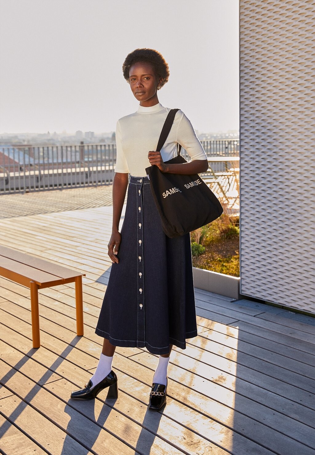 Сумка для покупок FRINKA SHOPPER Samsøe Samsøe, черный 
Сумка для покупок FRINKA SHOPPER Samsøe Samsøe, черный