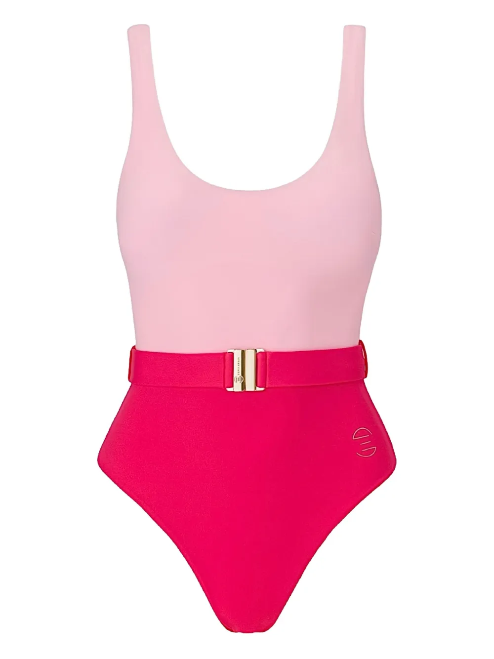 Купальник с поясом и цветными блоками SOFIA ERHAN, розовый 
Купальник с поясом и цветными блоками SOFIA ERHAN, розовый