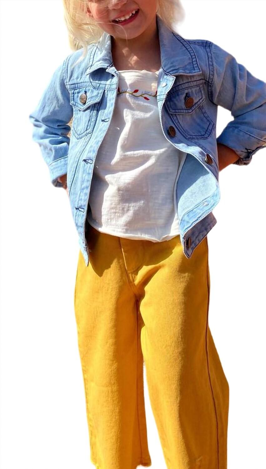 Горчичные широкие джинсы для девочек POPPET & FOX
Горчичные широкие джинсы для девочек POPPET & FOX