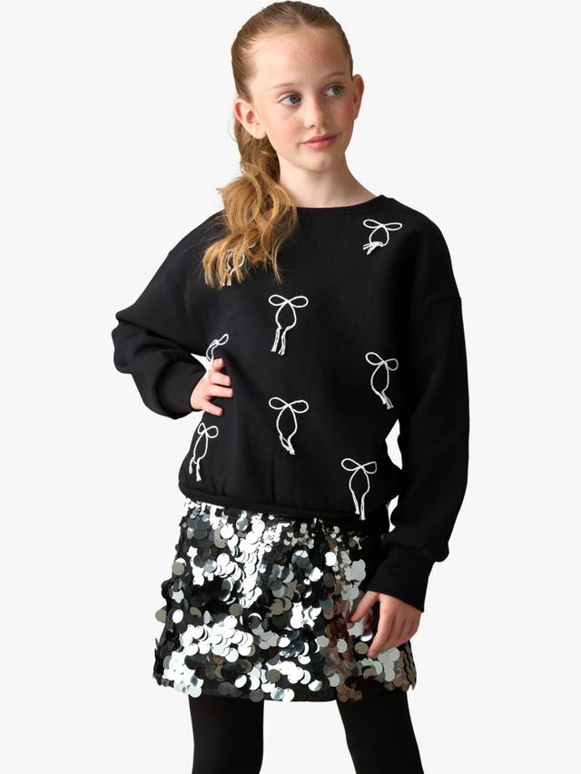 Детский свитер с вышитым бантом из хлопковой смеси Angel & Rocket, Black
Детский свитер с вышитым бантом из хлопковой смеси Angel & Rocket, Black