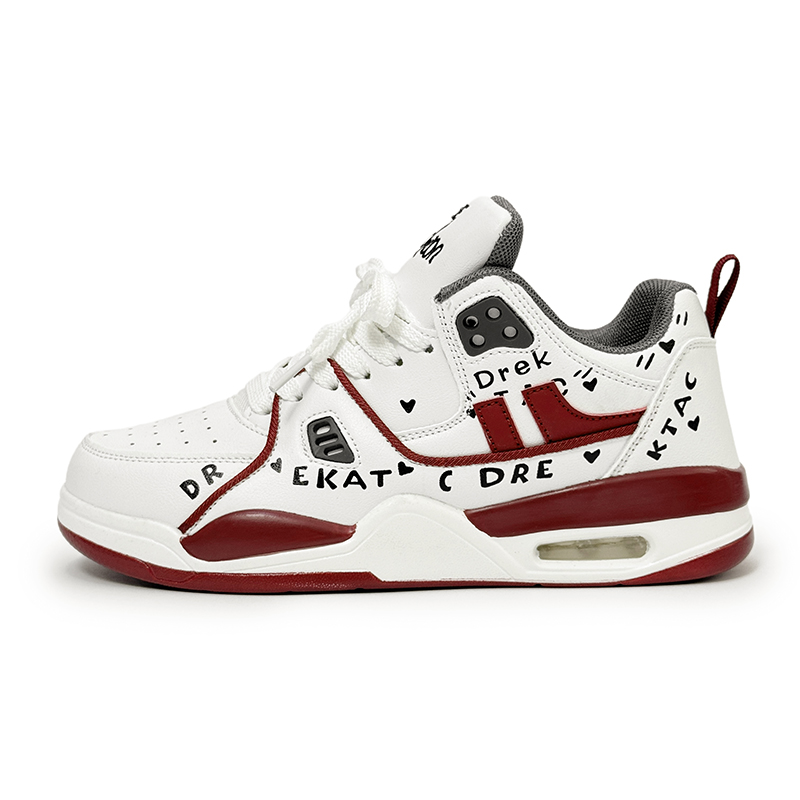 Подростковые кроссовки для скейтбординга с низким верхом, амортизирующие удары, устойчивые к истиранию и отскоку PROTECTCAMEL, белый/бордовый
Подростковые кроссовки для скейтбординга с низким верхом, амортизирующие удары, устойчивые к истиранию и отскоку PROTECTCAMEL, белый/бордовый