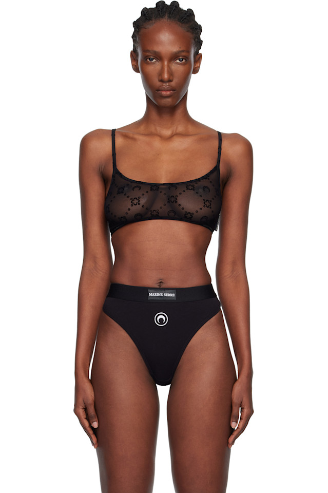 Бюстгальтер-Топ из переработанной сетчатой ткани с ворсом Marine Serre, черный
Бюстгальтер-Топ из переработанной сетчатой ткани с ворсом Marine Serre, черный