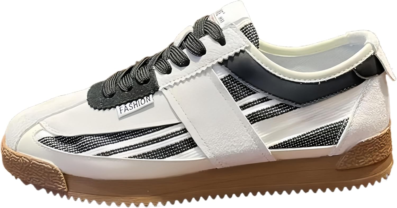 Мужские модные повседневные спортивные кроссовки большого размера - легкий и дышащий верх, мягкая и противоскользящая подошва, низкий каблук и шнуровка Clolinde, белый/черный
Мужские модные повседневные спортивные кроссовки большого размера - легкий и дышащий верх, мягкая и противоскользящая подошва, низкий каблук и шнуровка Clolinde, белый/черный