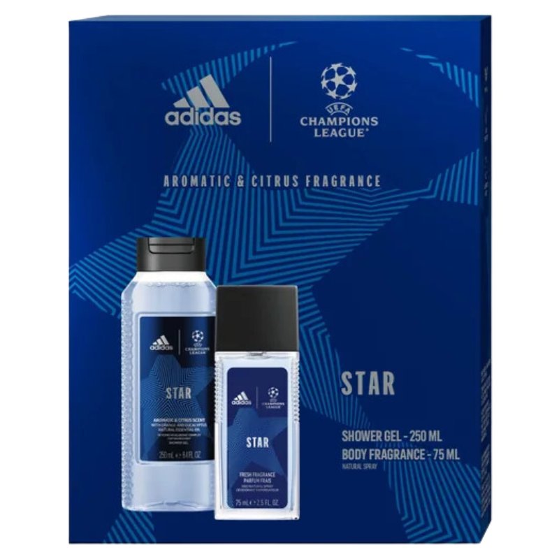 Adidas, Star UEFA Champions League, набор косметики, 2 шт.
Adidas, Star UEFA Champions League, набор косметики, 2 шт.