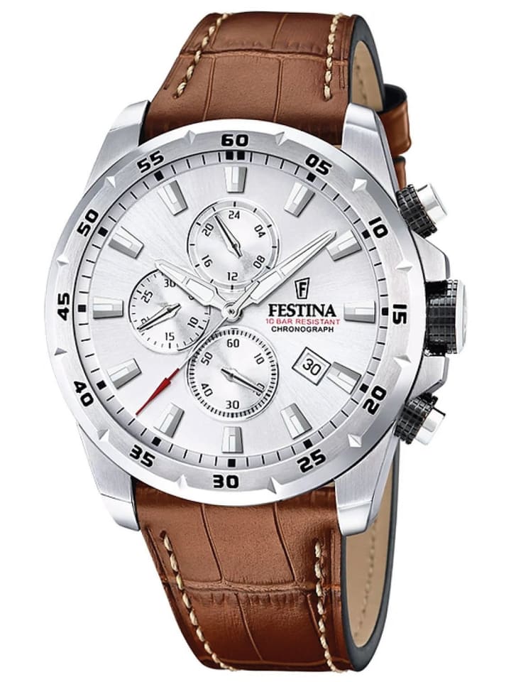 Festina Мужские часы-хронограф, коричнево-серебристые
Festina Мужские часы-хронограф, коричнево-серебристые