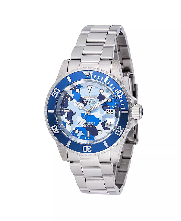 Мужские 48570 Pro Diver Quartz с тремя стрелками, камуфляж, синие Invicta, silver
Мужские 48570 Pro Diver Quartz с тремя стрелками, камуфляж, синие Invicta, silver