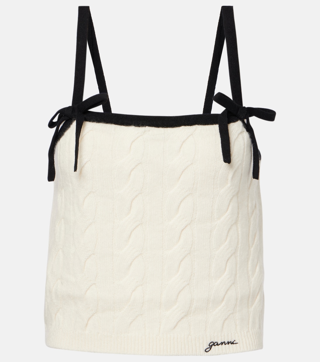 Топ из шерсти и кашемира Ganni, Egret
Топ из шерсти и кашемира Ganni, Egret