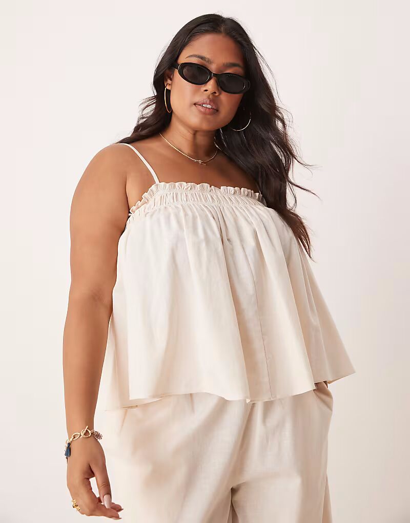 Топ Curve со сборками кремового цвета Asos Design
Топ Curve со сборками кремового цвета Asos Design