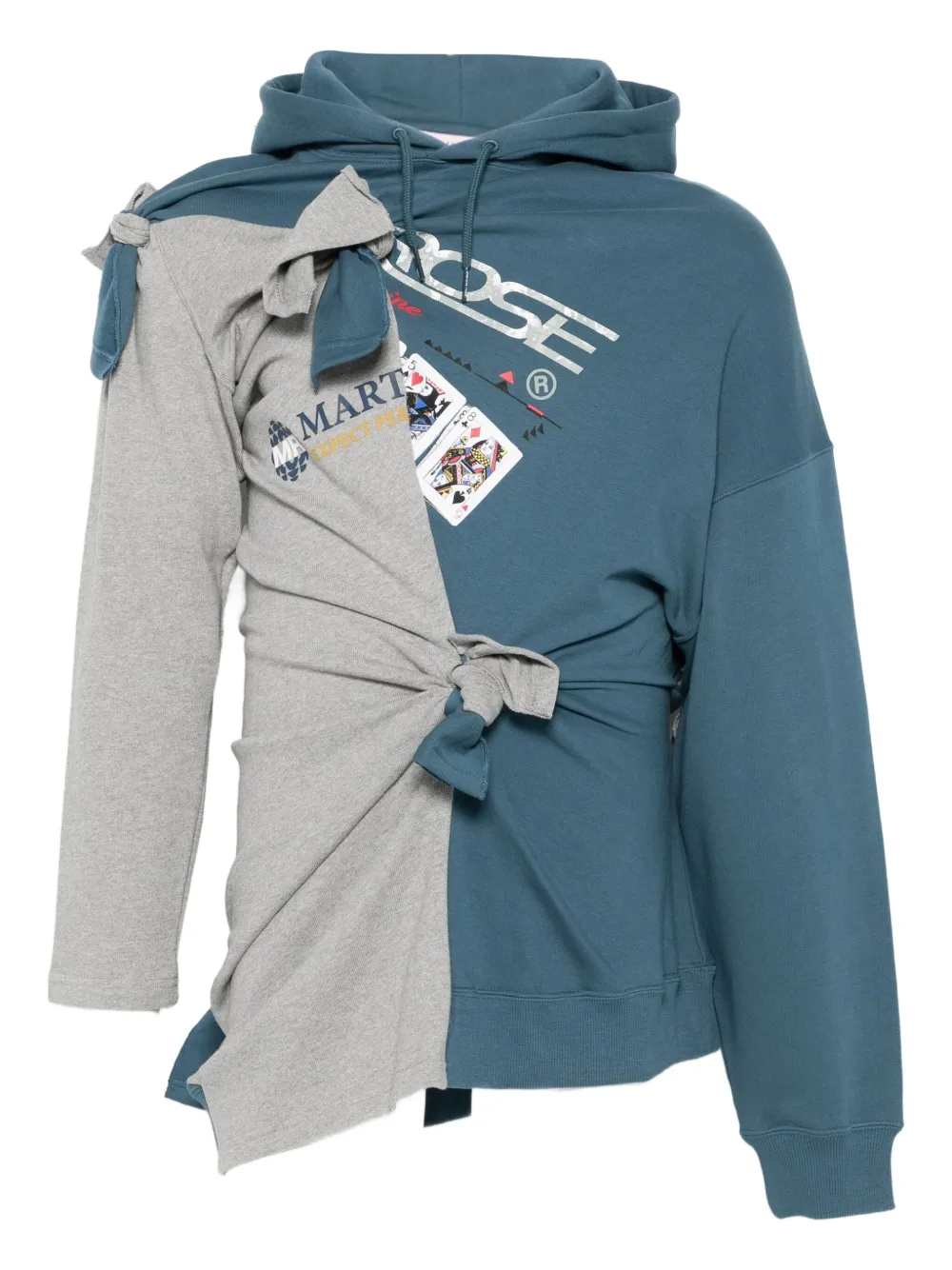 Асимметричная хлопковая толстовка с завязками Martine Rose, серый
Асимметричная хлопковая толстовка с завязками Martine Rose, серый