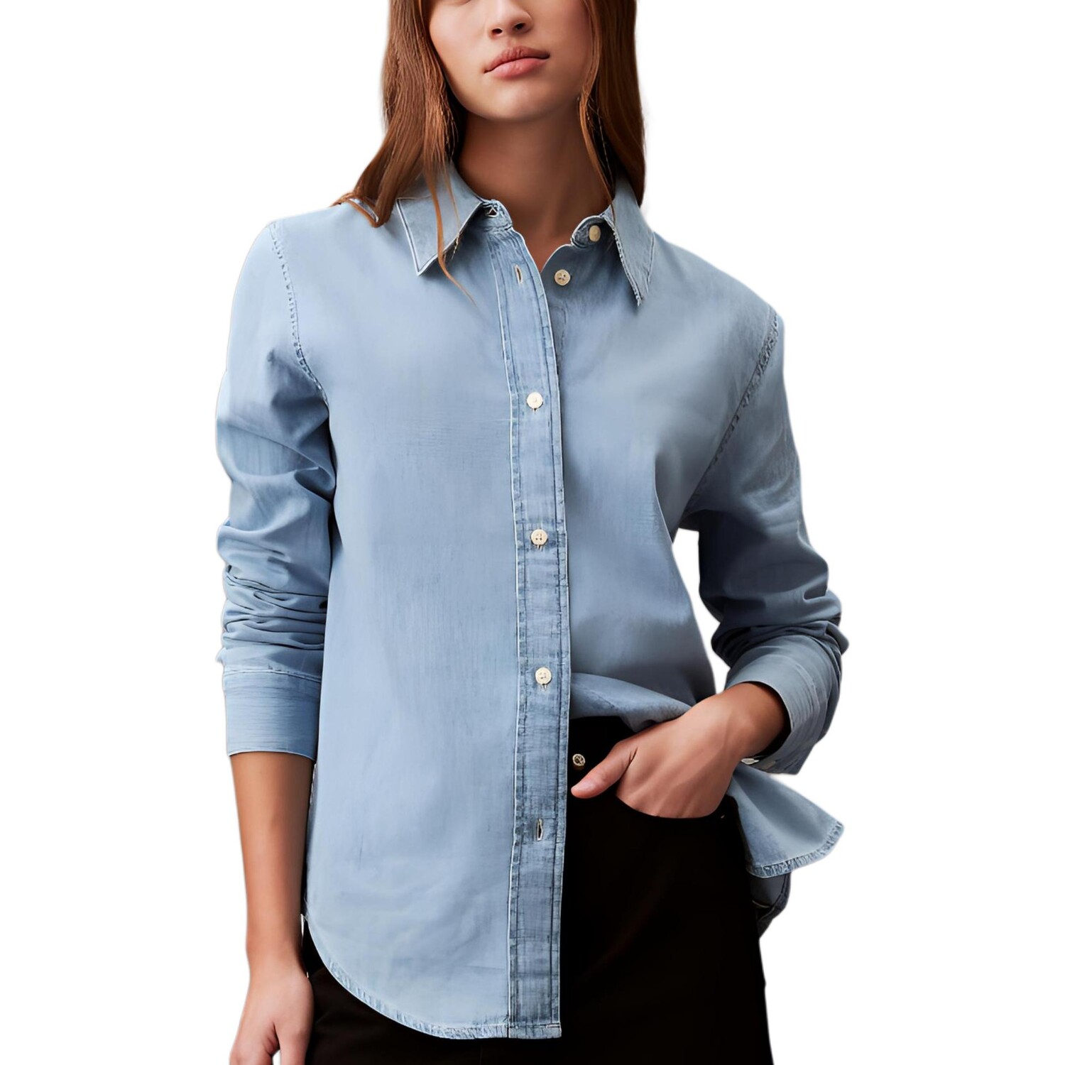 Рубашка женская синяя Calvin Klein
Рубашка женская синяя Calvin Klein