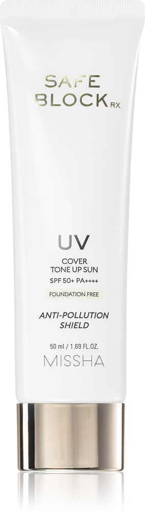 Солнцезащитный минеральный защитный крем Safe Block RX Cover Tone Up для лица и чувствительных зон SPF 50+ Missha, atspalvis foundation-free 50 мл
Солнцезащитный минеральный защитный крем Safe Block RX Cover Tone Up для лица и чувствительных зон SPF 50+ Missha, atspalvis foundation-free 50 мл