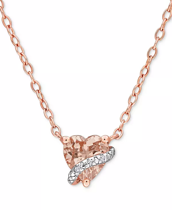 Ожерелье с подвеской в форме сердца из стерлингового серебра с розовым золотом, 18 дюймов Macy'S, morganite
Ожерелье с подвеской в форме сердца из стерлингового серебра с розовым золотом, 18 дюймов Macy'S, morganite