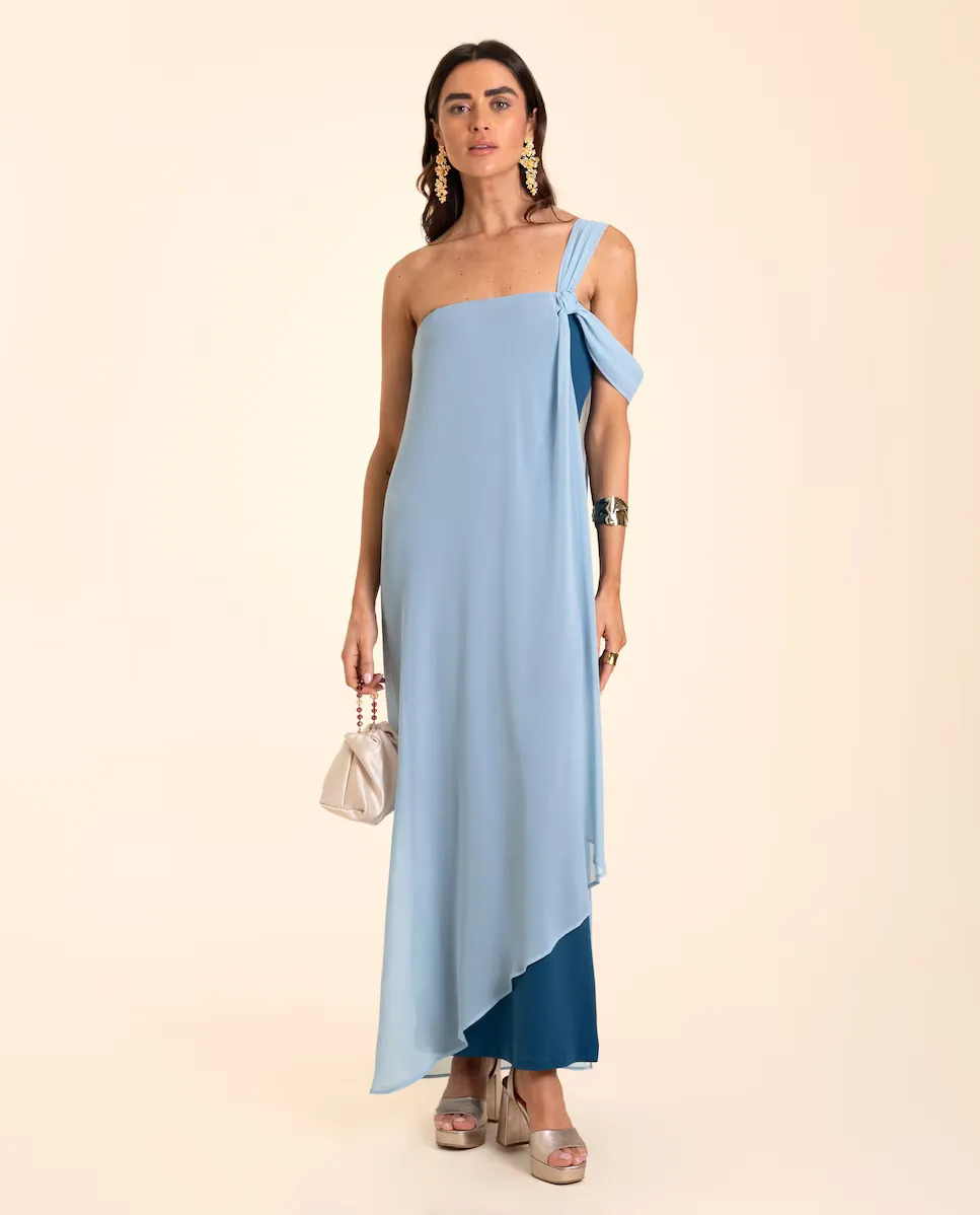 Платье с вырезом бардо и накидкой The-Are, синий
Платье с вырезом бардо и накидкой The-Are, синий