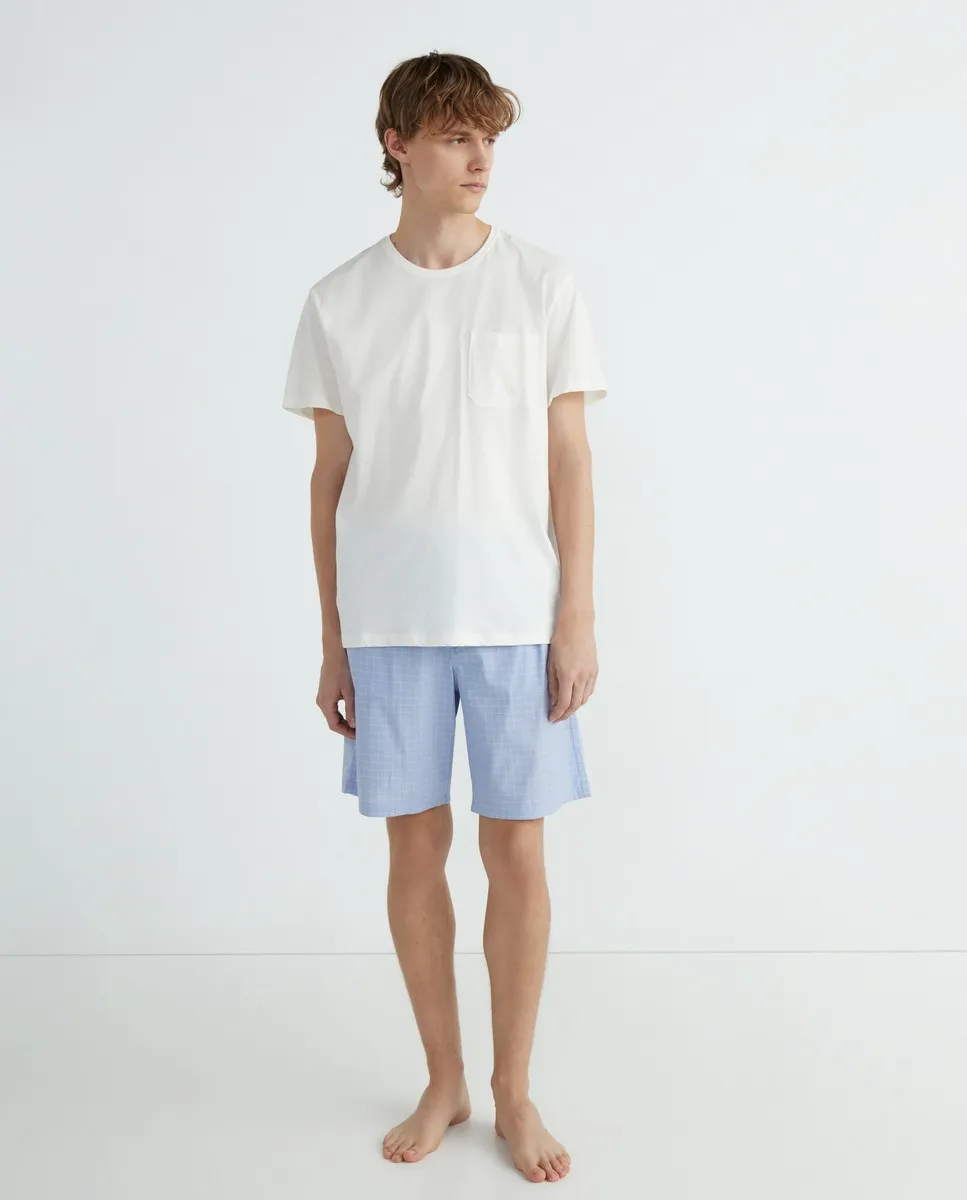 Мужская короткая смешанная пижама Dustin, тёмно-синий
Мужская короткая смешанная пижама Dustin, тёмно-синий