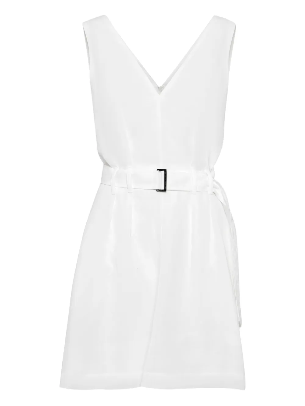 Платье без рукавов с поясом Brunello Cucinelli, белый
Платье без рукавов с поясом Brunello Cucinelli, белый