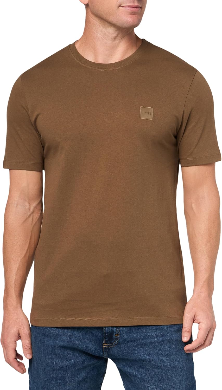 Мужская футболка BOSS с тональной тканой нашивкой-логотипом, Sandy Dunes, Бежевый, Мужская футболка BOSS с тональной тканой нашивкой-логотипом, Sandy Dunes
Мужская футболка BOSS с тональной тканой нашивкой-логотипом, Sandy Dunes, Бежевый, Мужская футболка BOSS с тональной тканой нашивкой-логотипом, Sandy Dunes