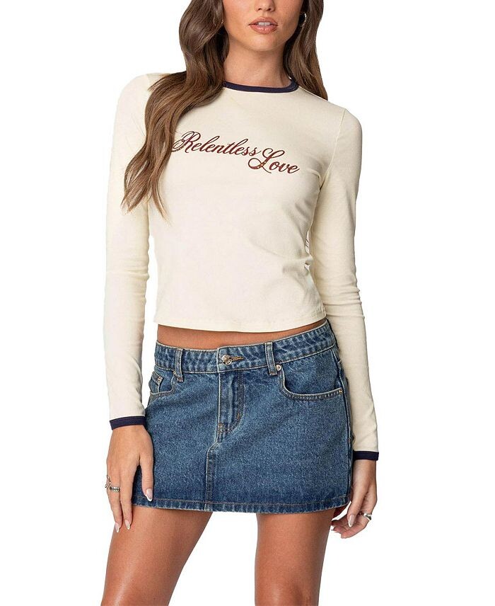 Футболка с длинным рукавом Edikted Relentless, слоновая кость/кремовый
Футболка с длинным рукавом Edikted Relentless, слоновая кость/кремовый