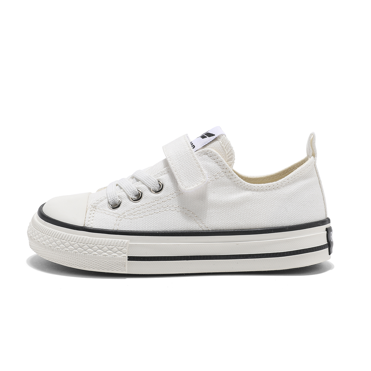 Амортизирующие износостойкие низкие кеды из хлопка для детей BIG WASP, белый 
Амортизирующие износостойкие низкие кеды из хлопка для детей BIG WASP, белый