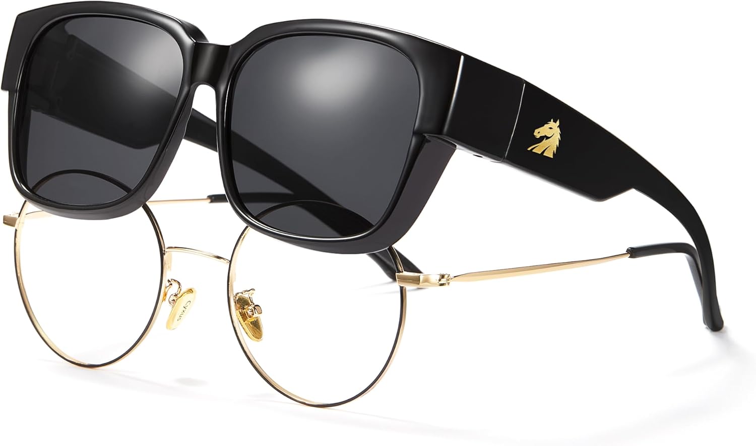Солнцезащитные очки Cyxus с поляризованным стеклом, модель «Лошадь 2026 года», для женщин и мужчин, с золотым зодиакальным рисунком на дужках, стильная защита от УФ-излучения UV400, 03-fit Over-black-1821
Солнцезащитные очки Cyxus с поляризованным стеклом, модель «Лошадь 2026 года», для женщин и мужчин, с золотым зодиакальным рисунком на дужках, стильная защита от УФ-излучения UV400, 03-fit Over-black-1821