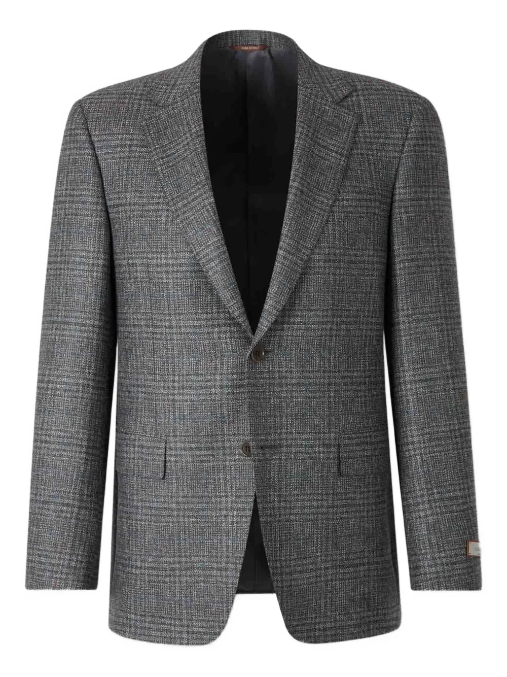Однобортный пиджак в клетку Canali, серый
Однобортный пиджак в клетку Canali, серый