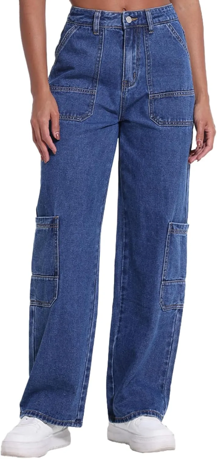 Женские джинсы Mid Rise Cargo Y2k с прямыми широкими штанинами VigorFusion
Женские джинсы Mid Rise Cargo Y2k с прямыми широкими штанинами VigorFusion