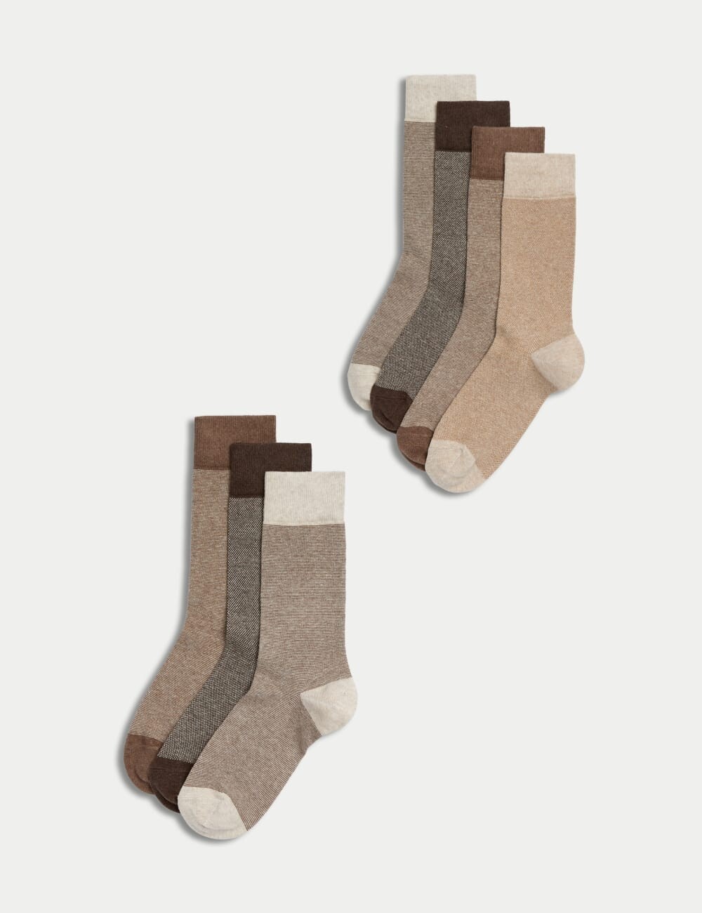 7 упаковок прохладных и свежих носков Marks & Spencer, цвет Soft brown mix
7 упаковок прохладных и свежих носков Marks & Spencer, цвет Soft brown mix