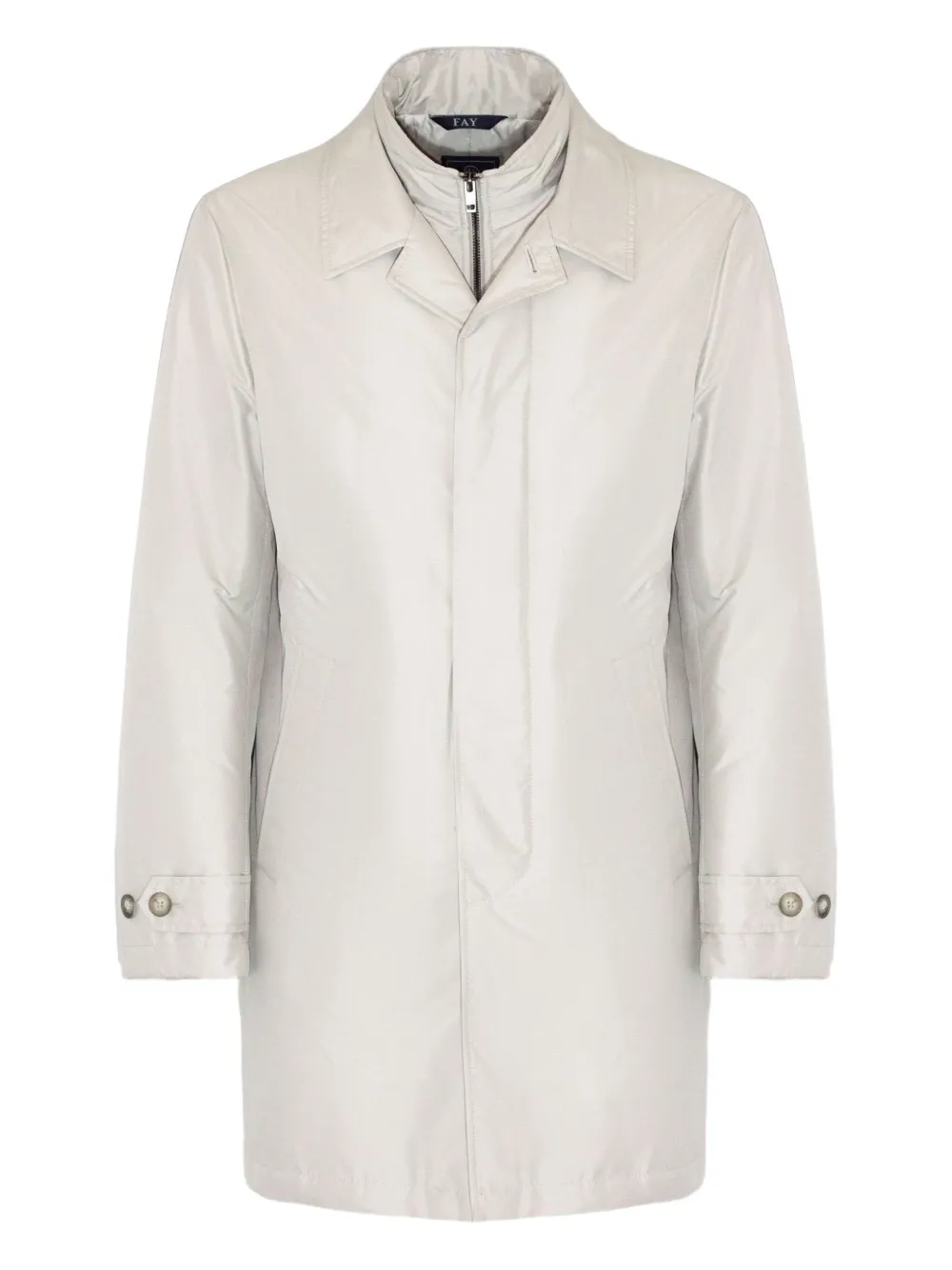 Пальто с застегивающимся воротником Fay, нейтральный 
Пальто с застегивающимся воротником Fay, нейтральный