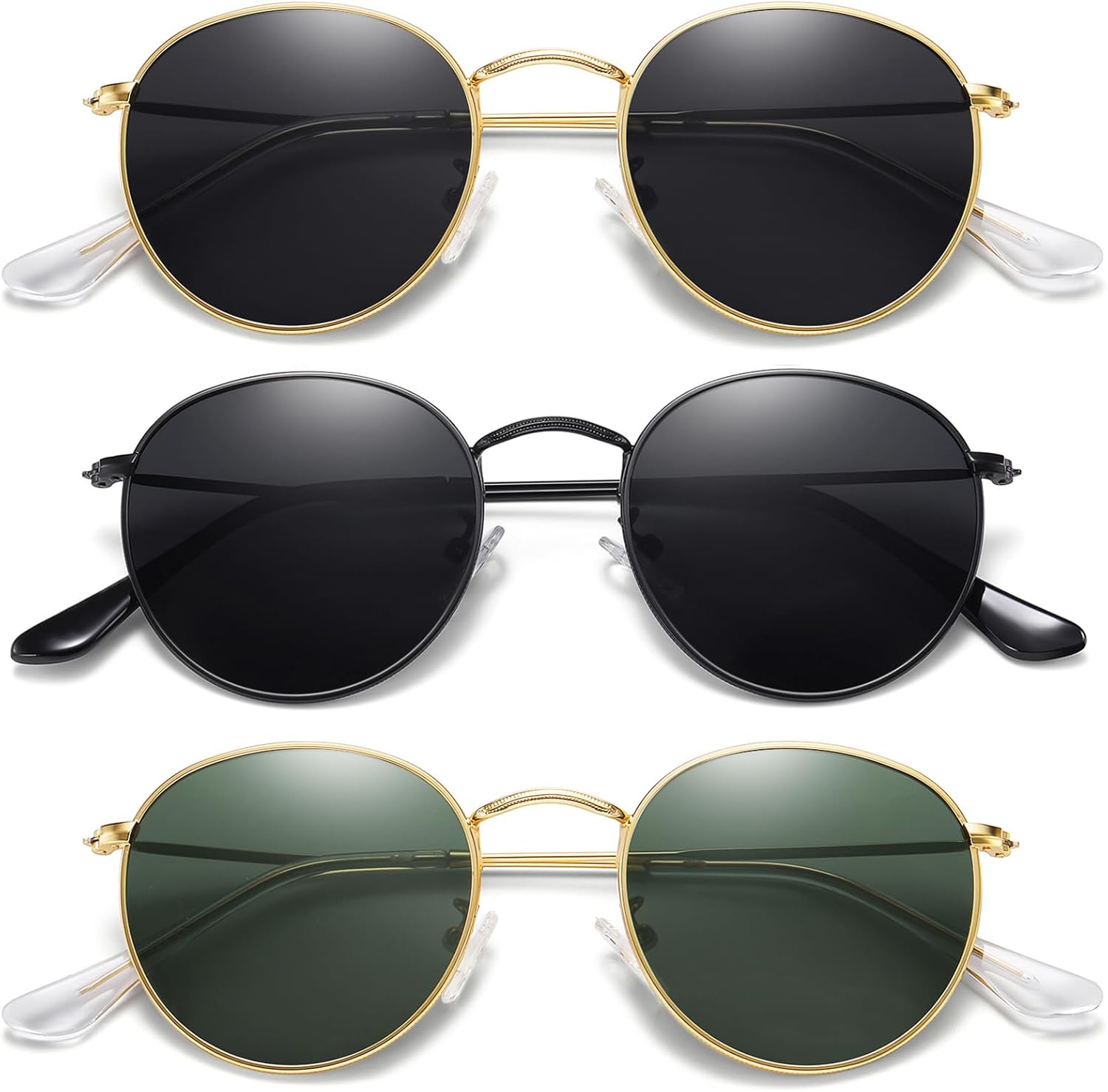 Круглые поляризованные солнцезащитные очки MEETSUN для женщин и мужчин, классическая ретро-металлическая оправа, защита от УФ-излучения, (3 Pack) Gold/Grey + Black/Grey + Gold/Dark Green
Круглые поляризованные солнцезащитные очки MEETSUN для женщин и мужчин, классическая ретро-металлическая оправа, защита от УФ-излучения, (3 Pack) Gold/Grey + Black/Grey + Gold/Dark Green