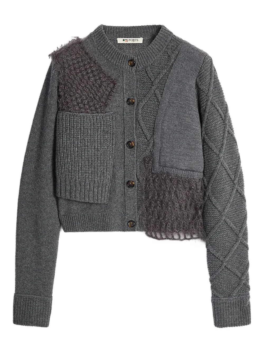 Кардиган в технике пэчворк Ports 1961, серый
Кардиган в технике пэчворк Ports 1961, серый