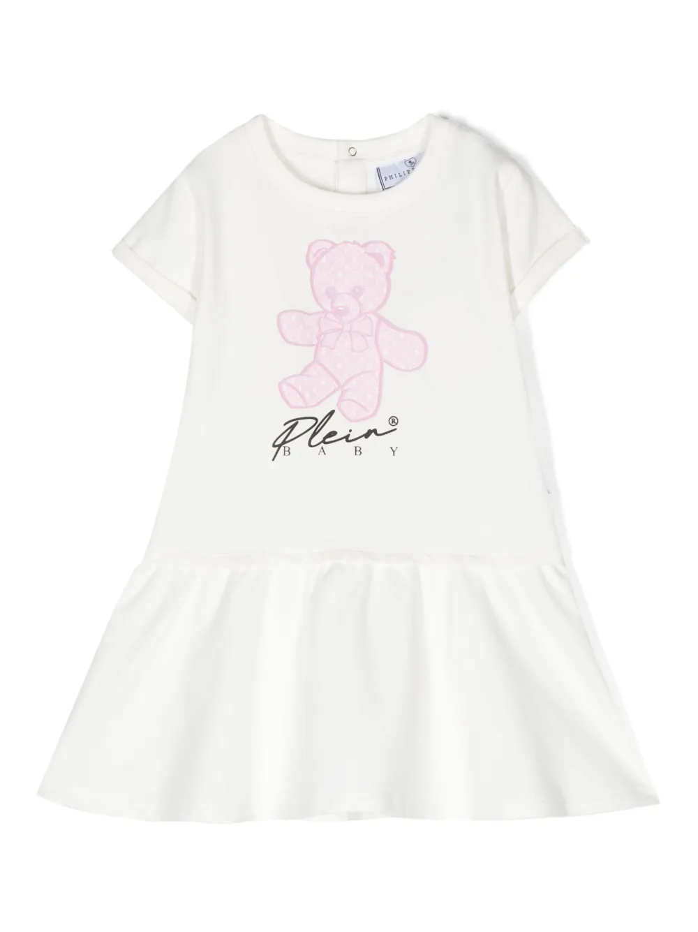 Платье Teddy Bear Philipp Plein Junior, белый 
Платье Teddy Bear Philipp Plein Junior, белый