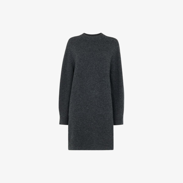 Мини-Платье Ava с круглым вырезом из шерсти Whistles, серый
Мини-Платье Ava с круглым вырезом из шерсти Whistles, серый