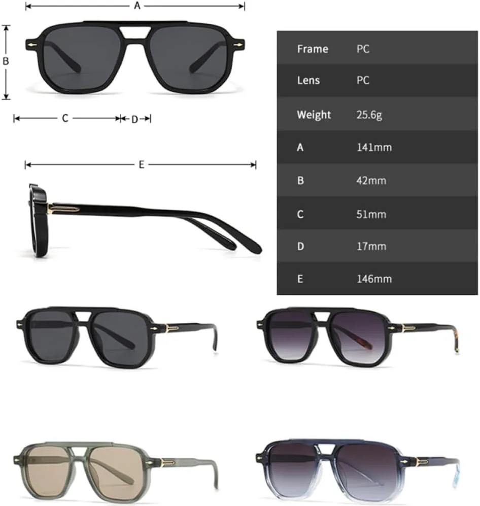Солнцезащитные очки MUTYNE в стиле ретро коричневого и зеленого цвета для женщин, защита от УФ-излучения UV400, квадратная оправа для мужчин, Black With Grey
Солнцезащитные очки MUTYNE в стиле ретро коричневого и зеленого цвета для женщин, защита от УФ-излучения UV400, квадратная оправа для мужчин, Black With Grey