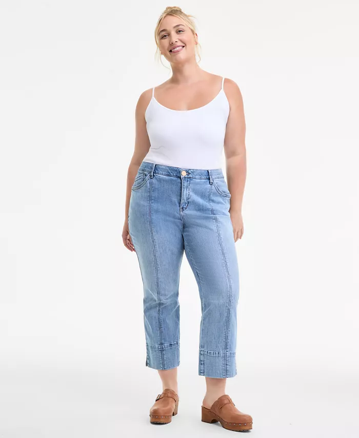 Трендовые джинсы-клеш размера плюс "Ab" с высокой талией Democracy, синий
Трендовые джинсы-клеш размера плюс "Ab" с высокой талией Democracy, синий