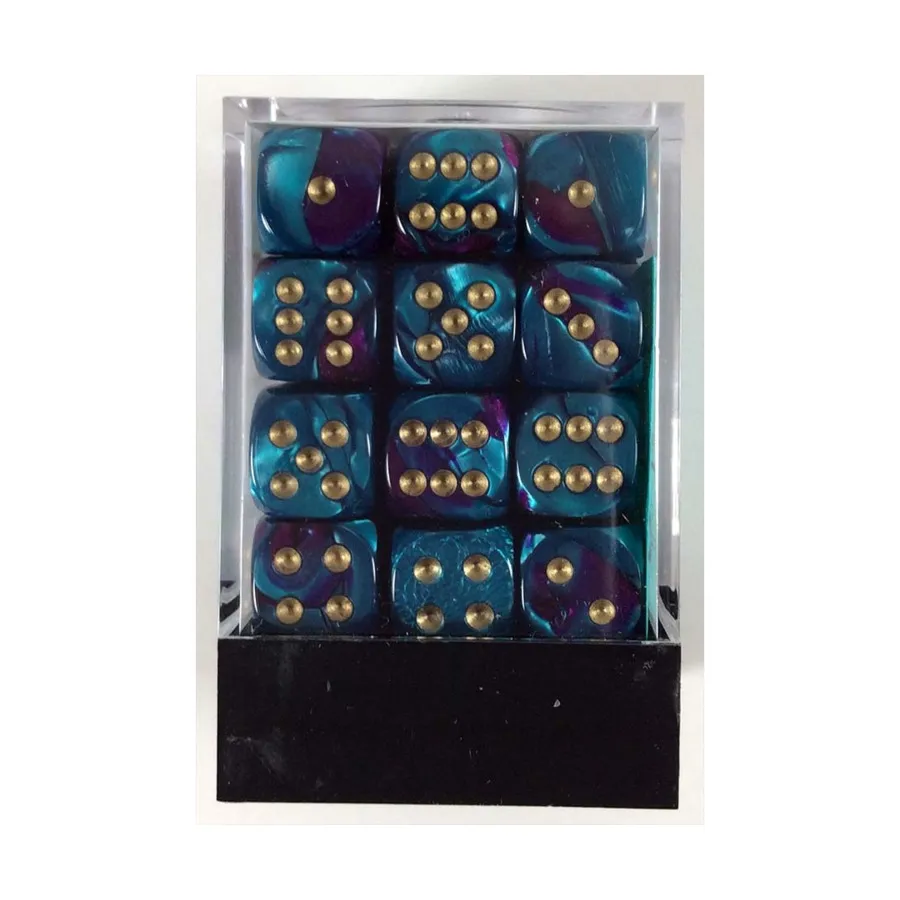 d6 12 мм Фиолетовый с бирюзовым и золотым (36), Dice - Gemini - d6 12mm (Chessex)
d6 12 мм Фиолетовый с бирюзовым и золотым (36), Dice - Gemini - d6 12mm (Chessex)